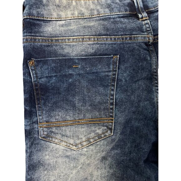 SOUTHPOLE‎ Y2K Men's 38x32 Ripped Pleated Style Denim Skinny Jeans ~ LOOK!! - Picture 7 of 11